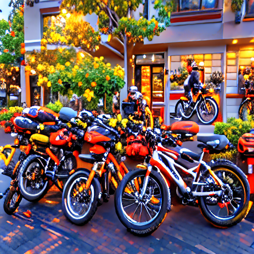209_Bicycles with back packs parked in a public place..png